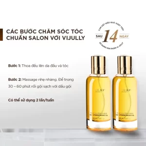 Các bước dùng dầu ủ Vi Jully Rosemary Mint Scalp & Hair Strengthening Oil