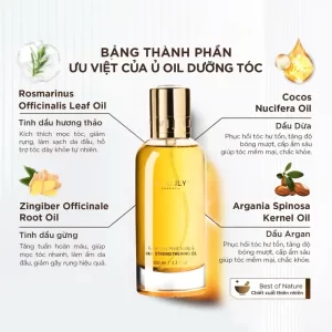 Thành phần dầu ủ Vi Jully Rosemary Mint Scalp & Hair Strengthening Oil